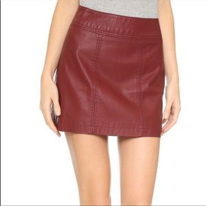 Free people modern femme faux leather mini skirt